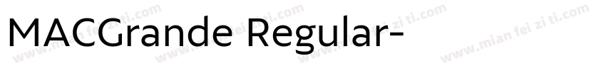 MACGrande Regular字体转换